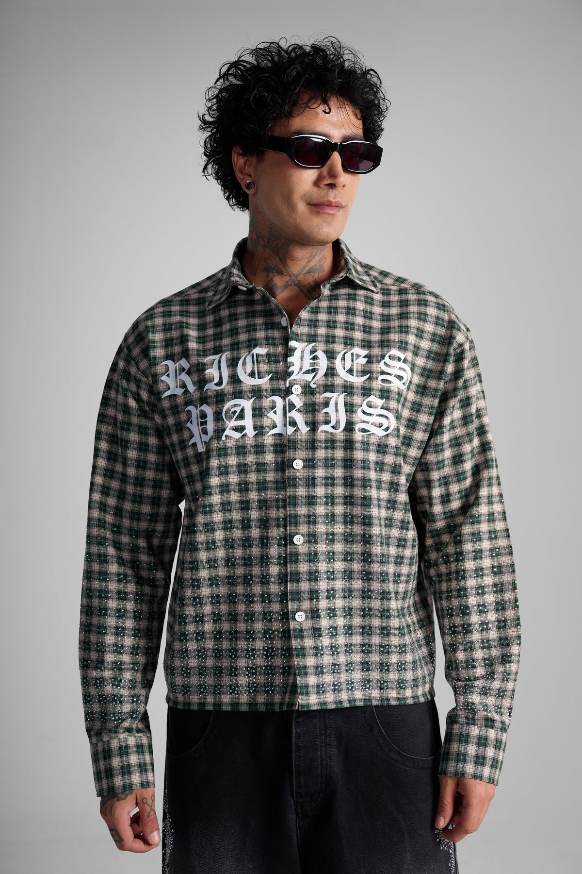 Chemise strass green